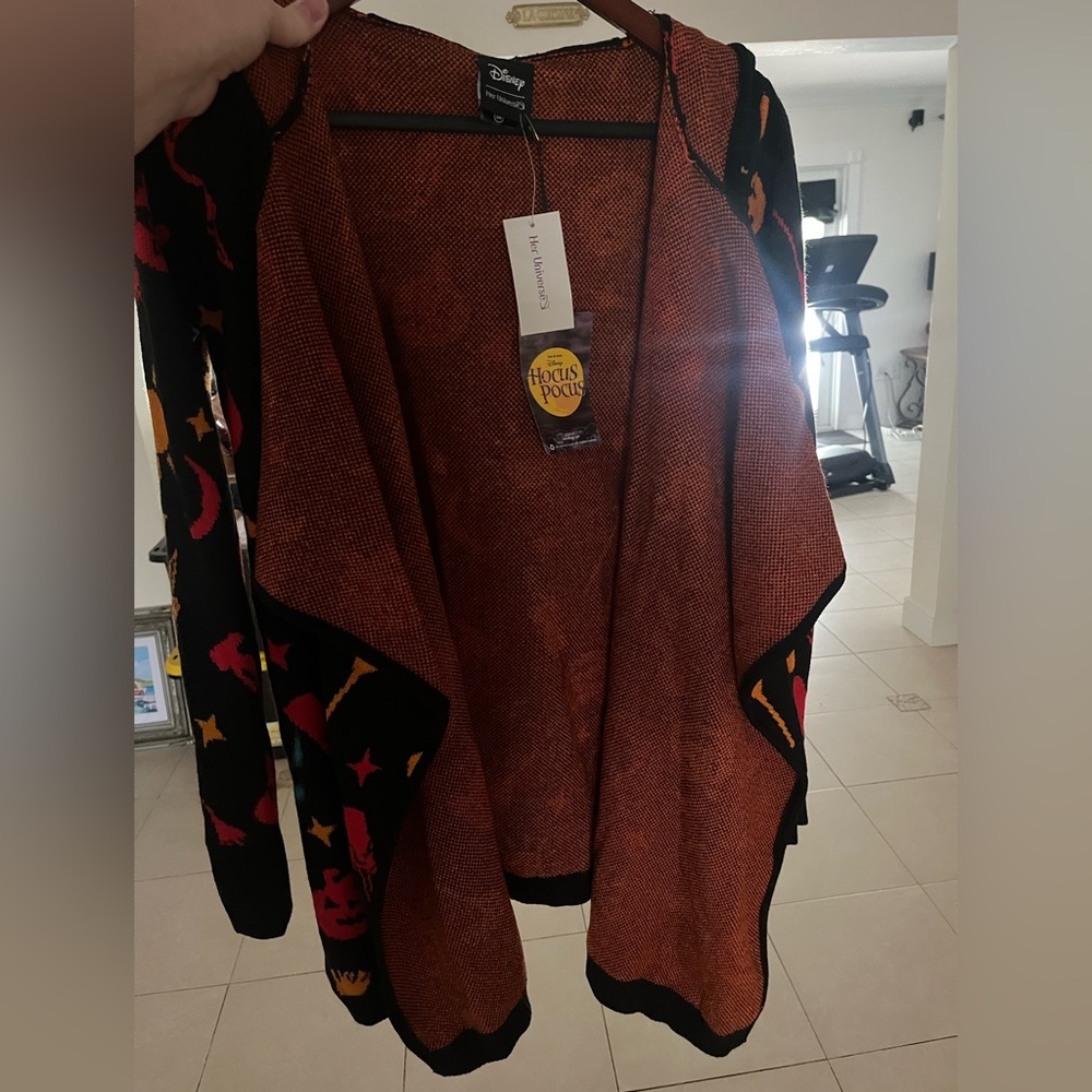 DISNEY 🆕 Her Universe Black and Orange Halloween Cardigan NO FRINGE - Picture 8 of 8